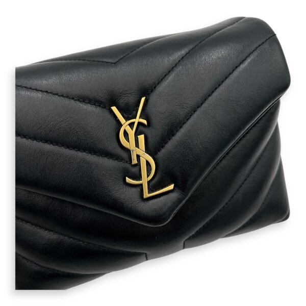 Loulou Toy Black Crossbody Bag in Calfskin, Gold hardware - Image 7