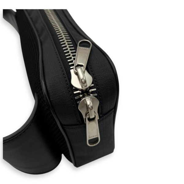 GG Supreme Belt Bag Black in Monogram Coated Canvas, Silver hardware - Image 8
