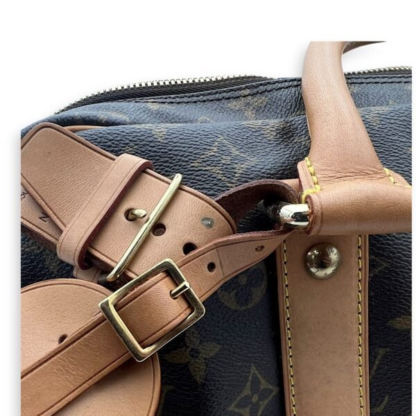 Carryall Travel Brown Top Handle Bag in Monogram Coated Canvas, Gold hardware - Image 11