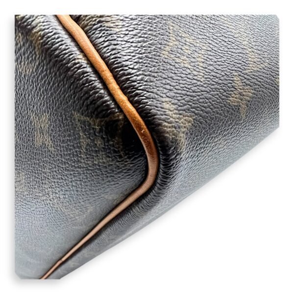 Deauville MM Brown Top Handle Bag in Monogram Coated Canvas, Gold hardware - Image 11