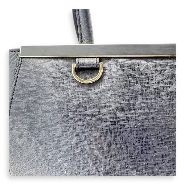 2Jours Blue Top Handle Bag in Calfskin, Silver hardware - Image 11