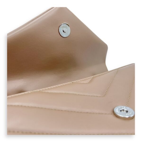 Loulou Small Beige Shoulder Bag in Calfskin, Silver hardware - Image 10
