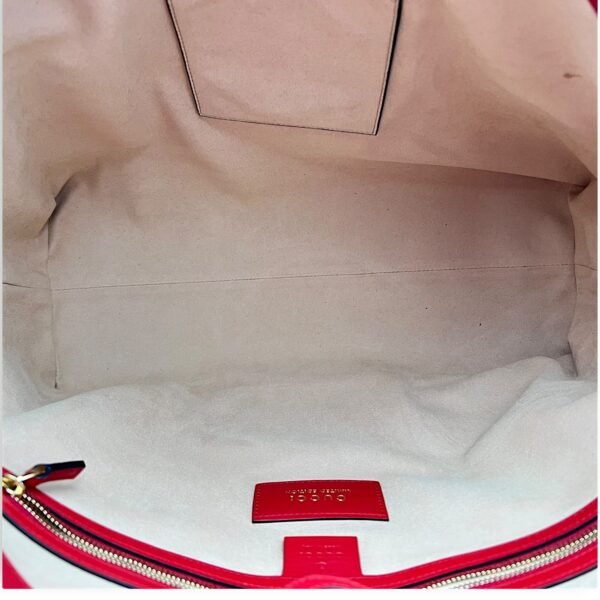 GG Supreme Snake Heart Grey Tote Bag in Coated Canvas, Silver hardware - Image 11