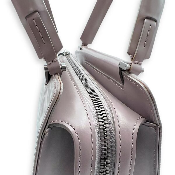 Figari Shoulder Bag Grey in Epi Leather, Silver hardware - Image 11