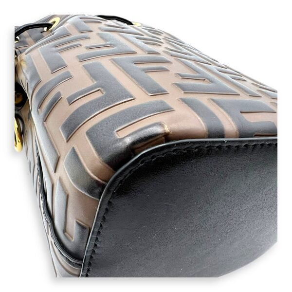 Mon Tresor Bucket Bag Brown in Calfskin, Gold hardware - Image 11