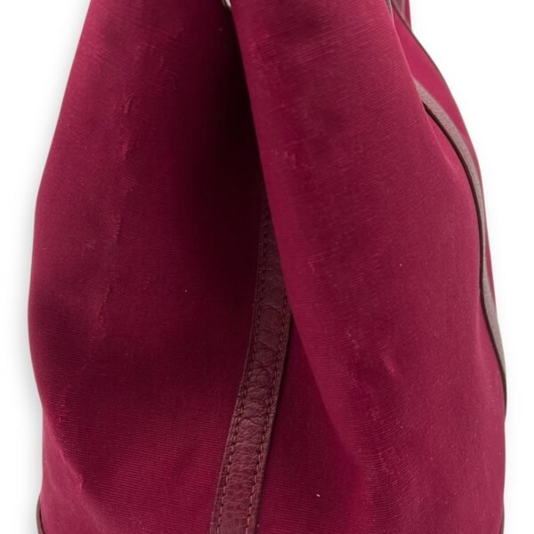 Garden Party 36 Rouge Imperial Top Handle Bag in Canvas, Silver hardware - Image 11