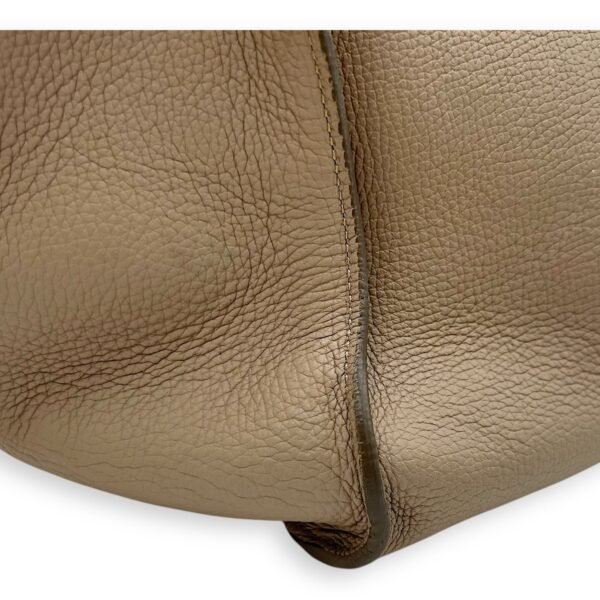 Big Top Handle Bag Grey in Calfskin, Silver hardware - Image 11