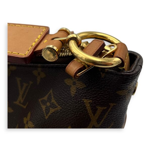 Sully MM Brown Top Handle Bag in Monogram Coated Canvas, Gold hardware - Image 10