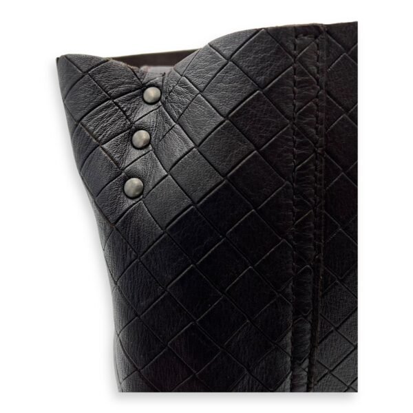 Intrecciato Brown Crossbody Bag in Lambskin, Gunmetal hardware - Image 11