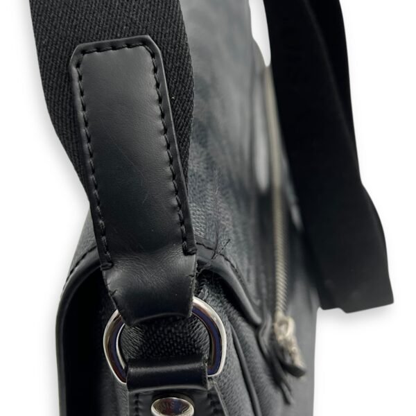 Daniel Graphite Messenger in Coated Canvas, Silver hardware - Image 11