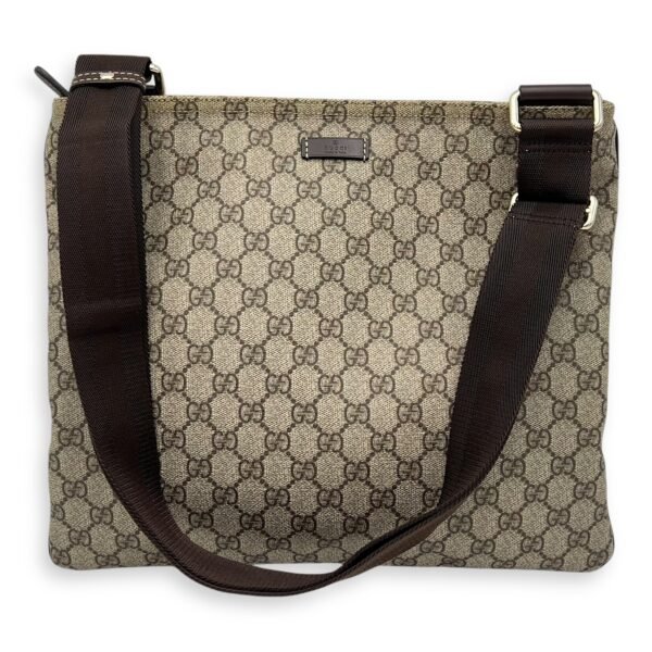 GG Supreme Crossbody Bag Brown in Monogram Coated Canvas, Gold hardware - Image 11
