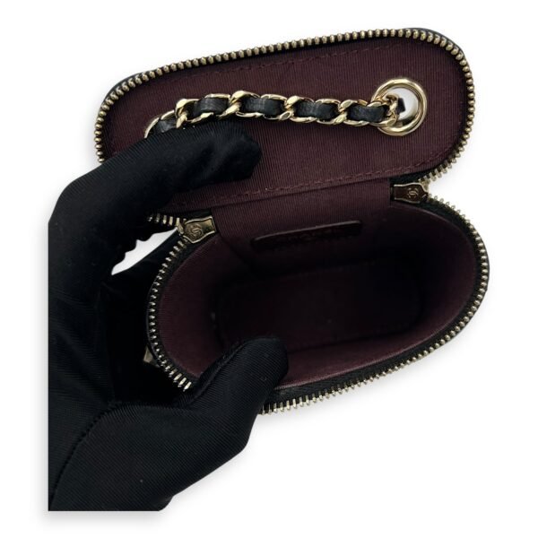 CC Vanity Bag Black in Lambskin, Gold hardware - Image 6