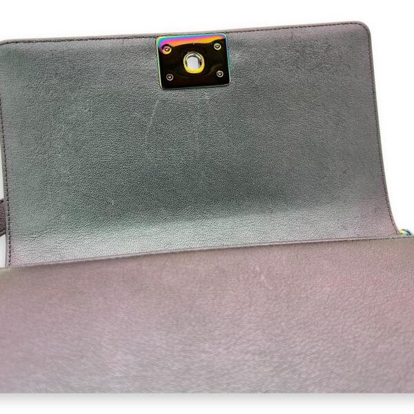 Boy Medium Iridescent Shoulder Bag in Goat Leather, Iridescent hardware - Image 11