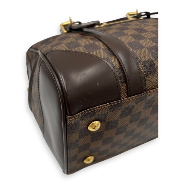 Berkeley Top Handle Bag Brown in Coated Canvas, Gold hardware - Image 7