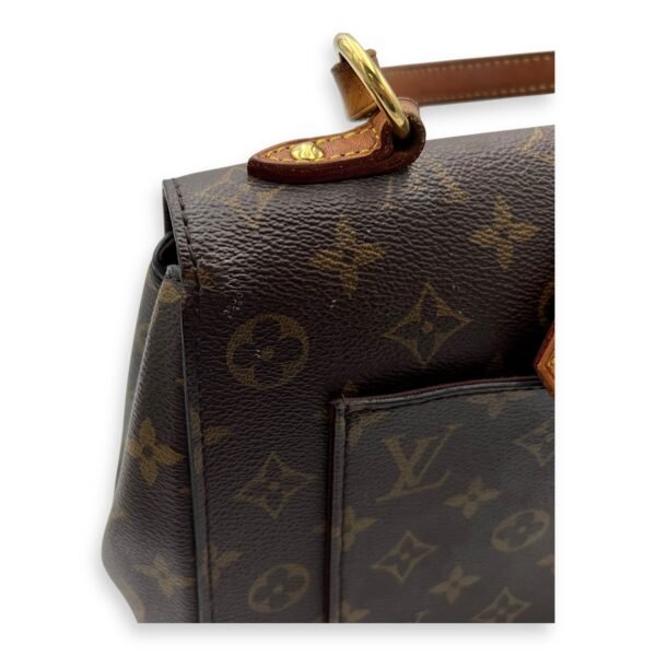 Cluny Top Handle Bag MM Brown in Monogram Coated Canvas, Gold hardware - Image 11