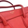 Luggage Top Handle Bag Micro Red in Calfskin, Gold hardware - Image 11
