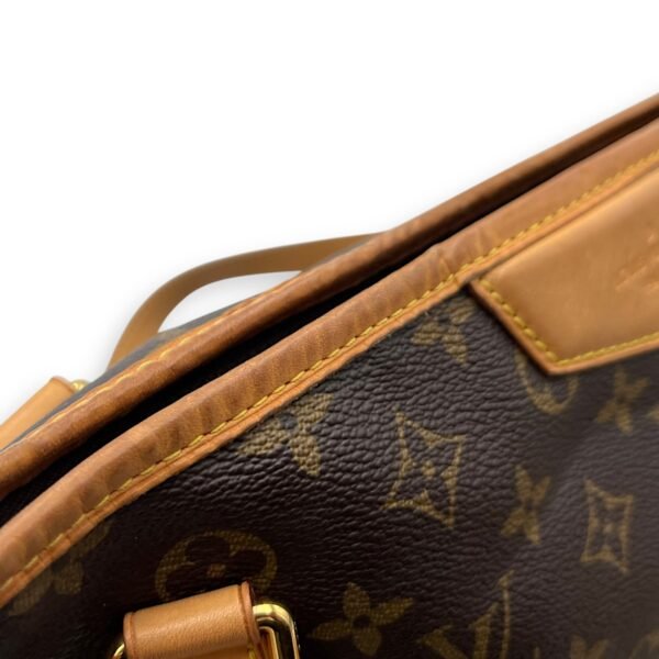Estrela GM Brown Shoulder Bag in Monogram Coated Canvas, Gold hardware - Image 11