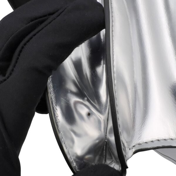 Box Medium Silver Shoulder Bag in Calfskin, Silver hardware - Image 10