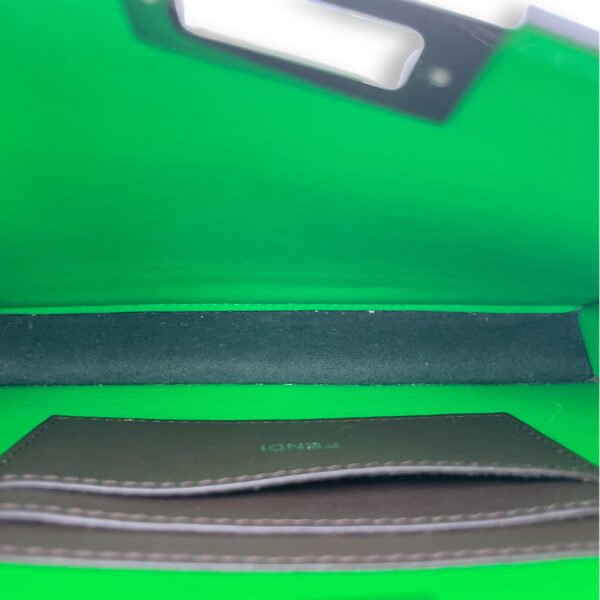 ISeeU Small Green Top Handle Bag in Calfskin, Silver hardware - Image 13