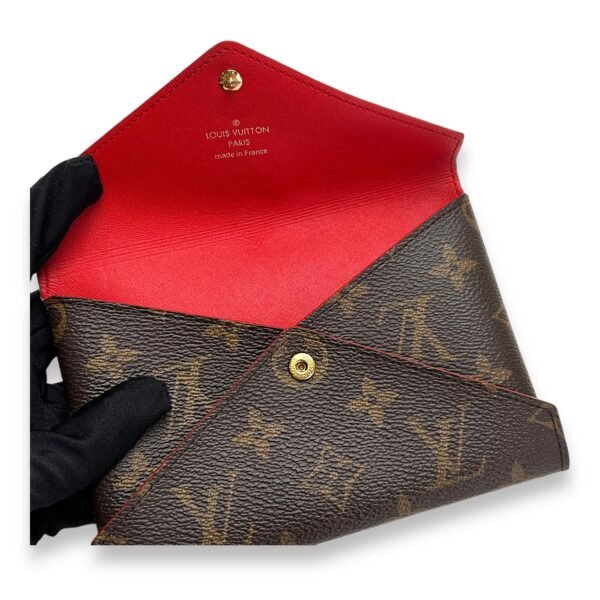 Kirigami Pouch Brown in Monogram Coated Canvas, Gold hardware - Image 12