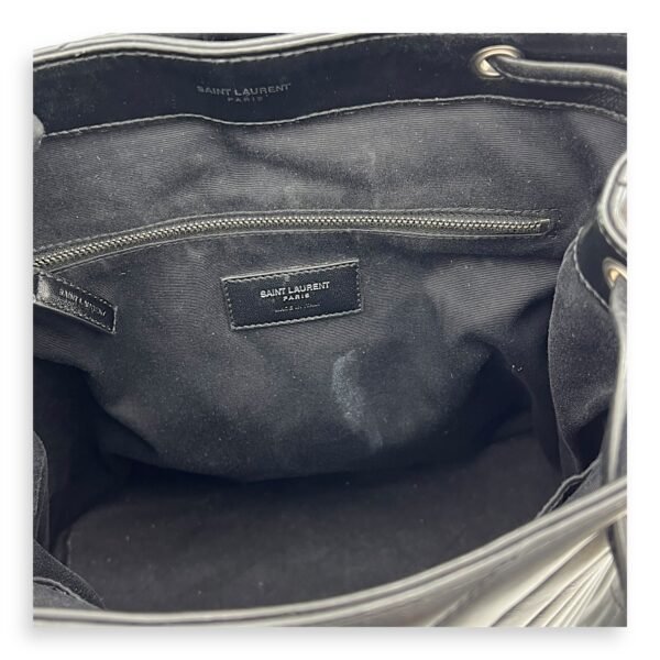 Loulou Backpack Black in Calfskin, Silver hardware - Image 7