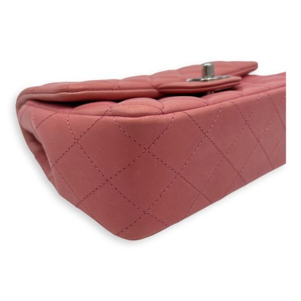 Classic Shoulder Bag Mini Rectangle Pink in Lambskin, Gold hardware - Image 11