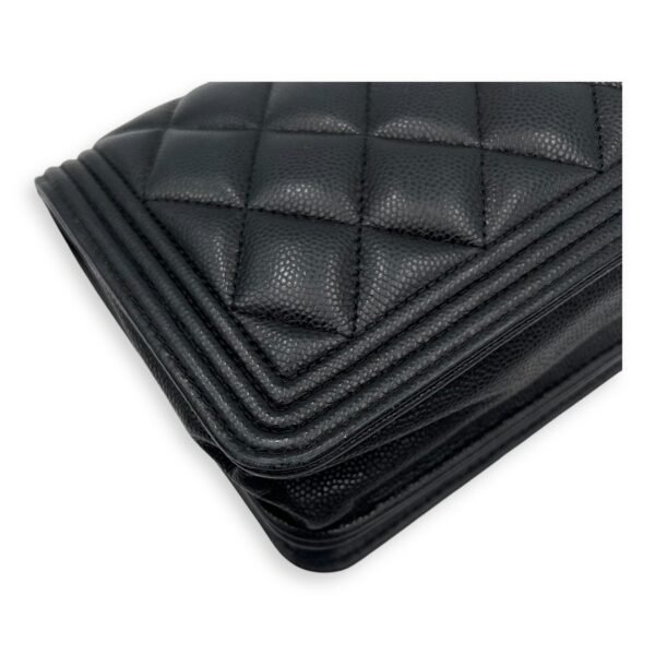 Boy Wallet On Chain Black in Caviar Leather, Gold hardware - Image 11
