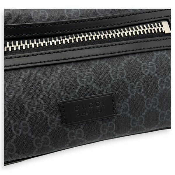 GG Supreme Belt Bag Black in Monogram Coated Canvas, Silver hardware - Image 7