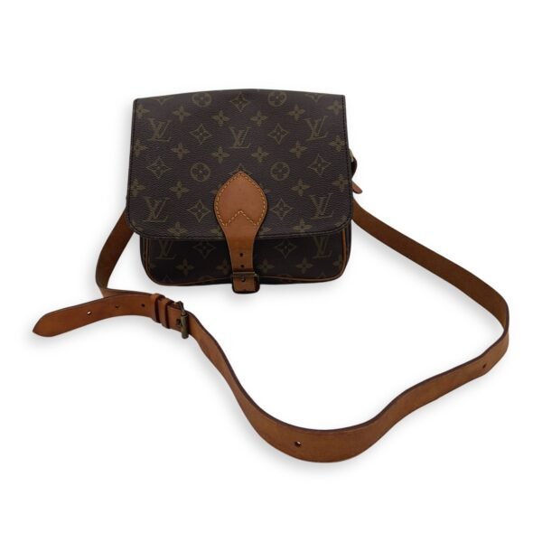 Cartesiere Crossbody Bag Brown in Monogram Coated Canvas, Gold hardware - Image 12