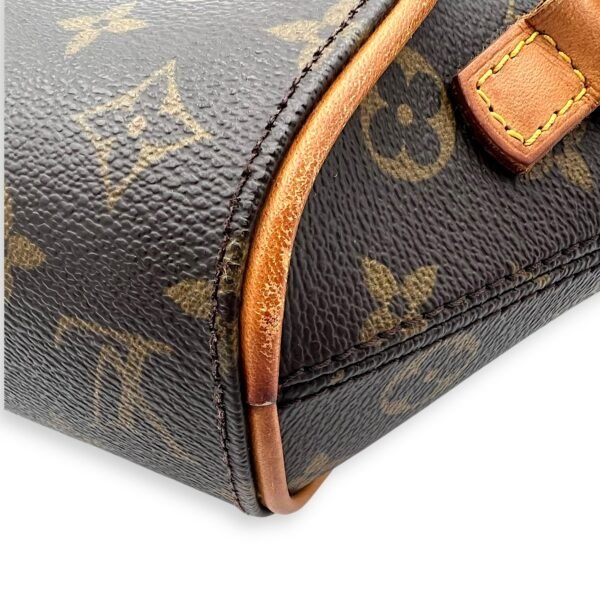 Ellipse Backpack Brown in Monogram Coated Canvas, Gold hardware - Image 12