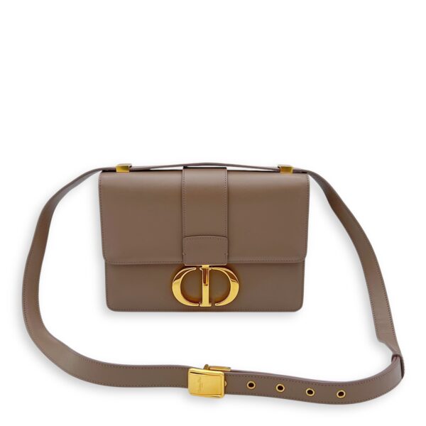 30 Montaigne Shoulder Bag Brown in Calfskin, Gold hardware - Image 12