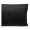 Intrecciato Pouch Black in Lambskin, Ruthenium hardware - Image 14