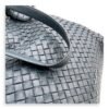 Intrecciato Shoulder Bag Blue in Lambskin, Ruthenium hardware - Image 12