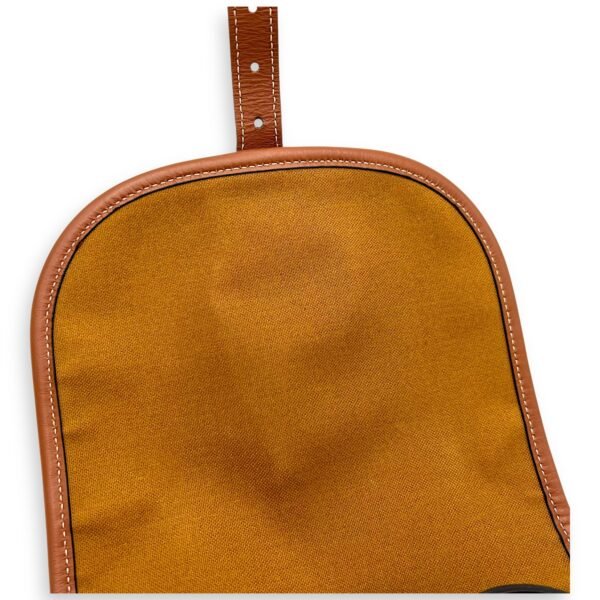 Folco Shoulder Bag Brown in Coated Canvas, Gold hardware - Image 12