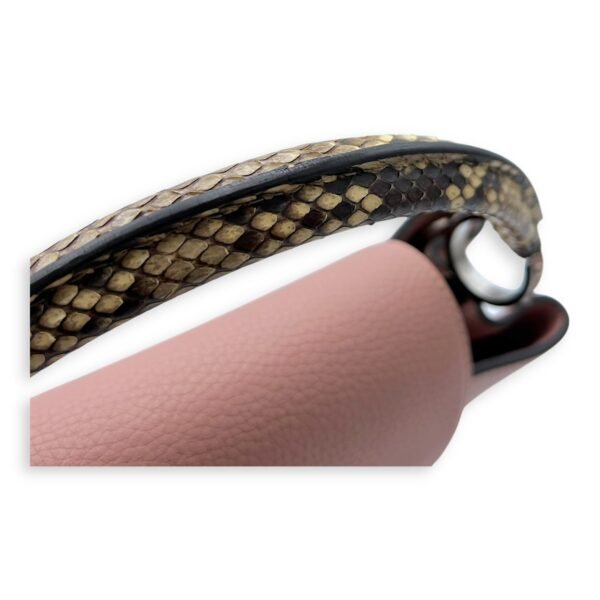 Capucines PM Pink Top Handle Bag in Taurillon Leather, Silver hardware - Image 11