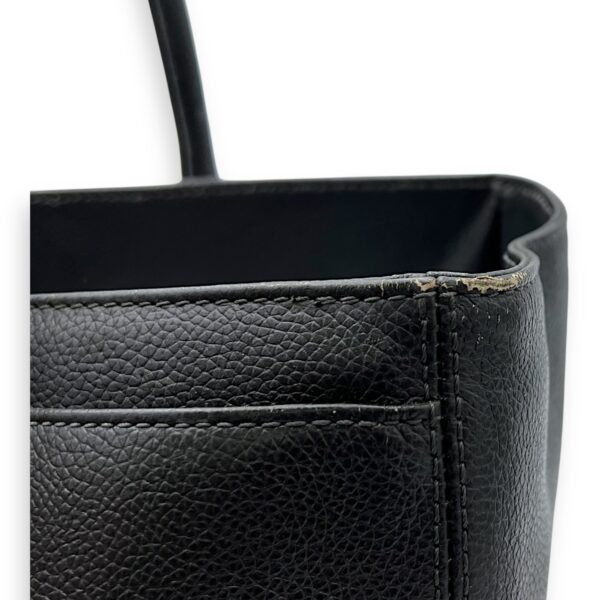 Executive Perf Top Handle Bag Grey in Calfskin, Silver hardware - Image 12