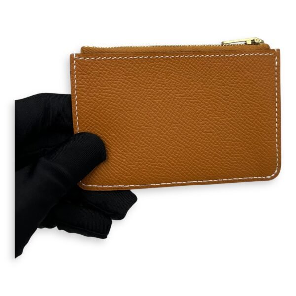 Constance Slim Toffee Wallet in Epsom, Gold hardware - Image 11