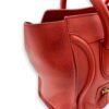 Luggage Top Handle Bag Micro Red in Calfskin, Gold hardware - Image 12