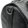 Keepall Bandouliere 45 Monogram Eclipse Duffle Bag in Coated Canvas, Silver hardware - Image 12