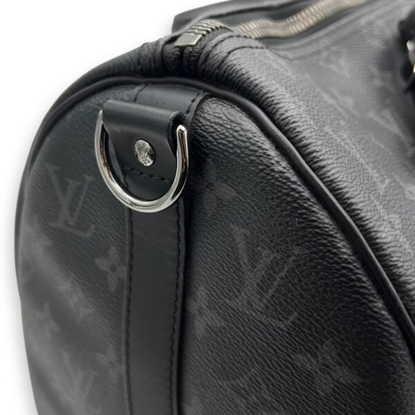 Keepall Bandouliere 45 Monogram Eclipse Duffle Bag in Coated Canvas, Silver hardware - Image 12