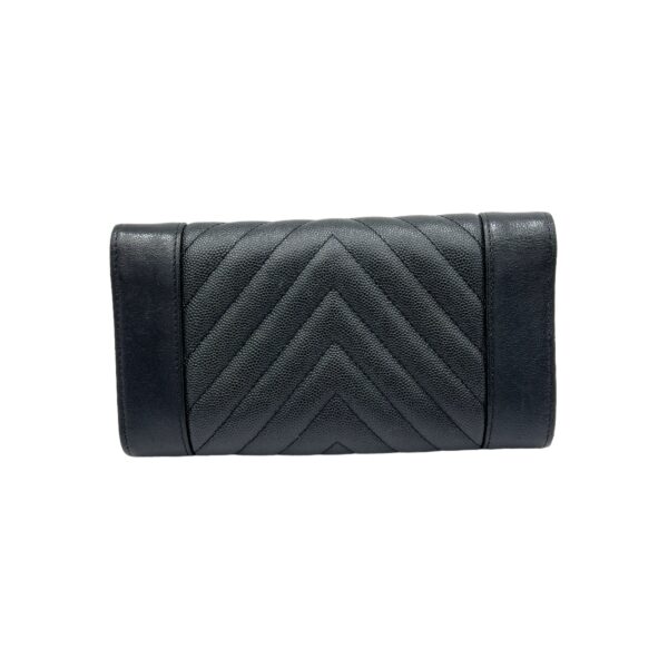 Mademoiselle Black Wallet in Caviar Leather, Gold hardware - Image 2