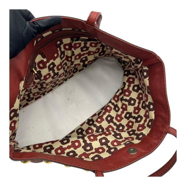 Babouska Tote Bag Red in Calfskin, Gold hardware - Image 16
