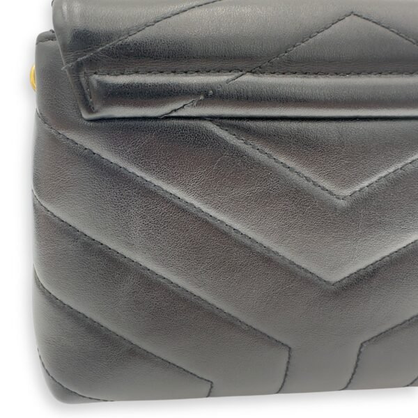 Loulou Toy Black Crossbody Bag in Calfskin, Gold hardware - Image 17