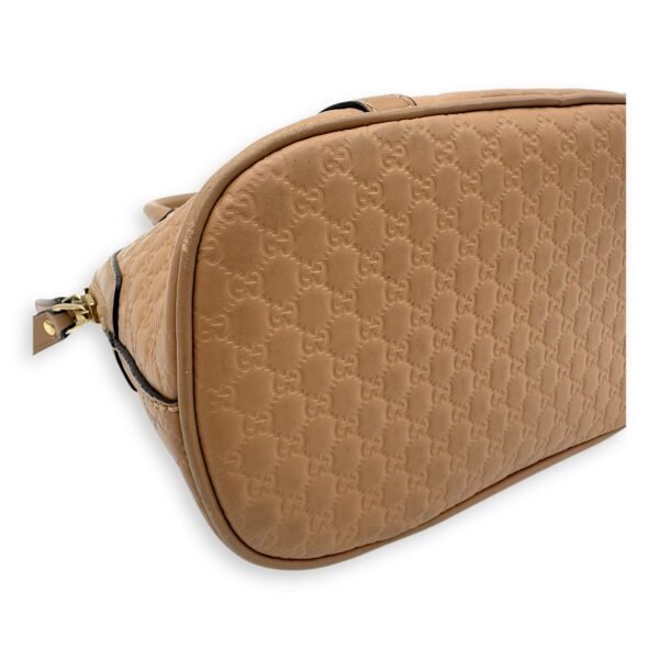 Dome Top Handle Bag Beige in Calfskin, Gold hardware - Image 13