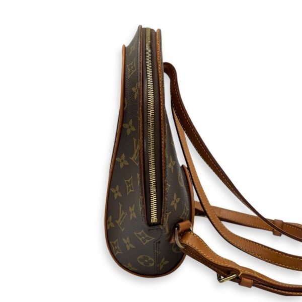 Ellipse Backpack Brown in Monogram Coated Canvas, Gold hardware - Image 4