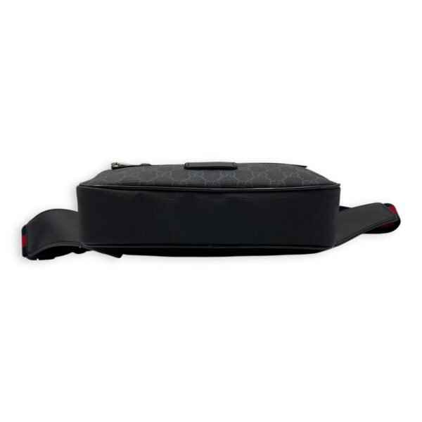 GG Supreme Belt Bag Black in Monogram Coated Canvas, Silver hardware - Image 5