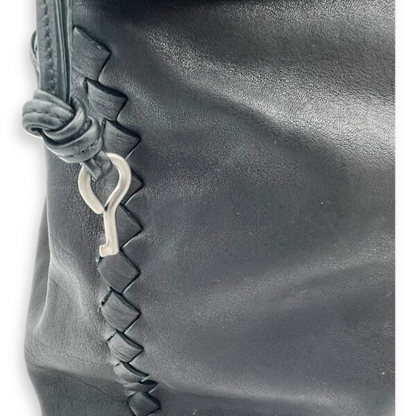 Flap Briefcase Black in Goat Leather, Ruthenium hardware - Image 13