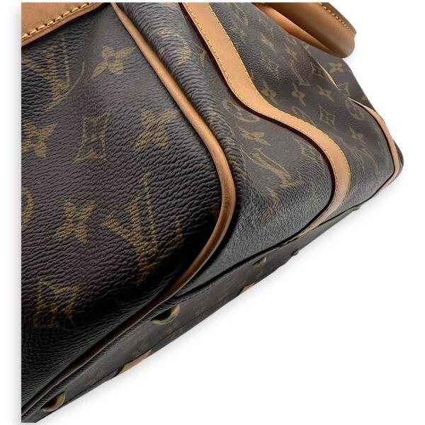 Carryall Travel Brown Top Handle Bag in Monogram Coated Canvas, Gold hardware - Image 13