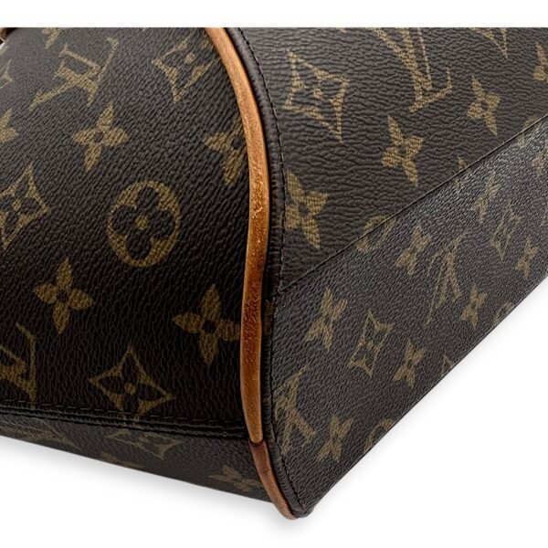 Ellipse Top Handle Bag Brown in Monogram Coated Canvas, Gold hardware - Image 13