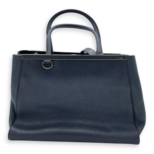 2Jours Blue Top Handle Bag in Calfskin, Silver hardware - Image 13